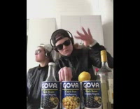 Collab winy - two girls makeshift dj cans kitchen