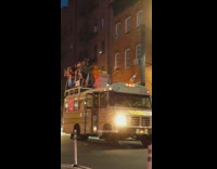 People play instruments sing brown school bus