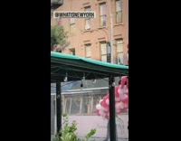 Person holding large set red white balloons