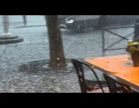 Ping pong sized hail storm in Paris