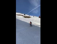 Half orange black ski back flip fail