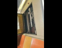 Collab Subway Creatures - Mechanism of train doors exposed cover is open