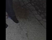 Drunk guy throws up on street fail 