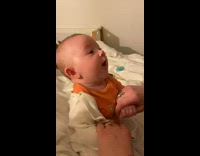 Baby talks and says I love you to the mother