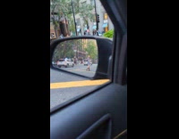 Collab IITW - Woman blue dress brown boots street poses