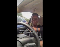 Girl says she turns on music when car sounds broken 