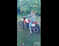 Girl crashes motorcycle shoe flies off fail