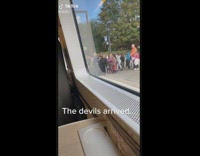 Guy chills on train on his way home