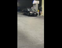 Guy jacket rap black car gas station