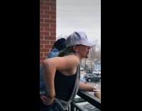 Collab BitchMP - Two girls dressed up balcony hey pretty lady 