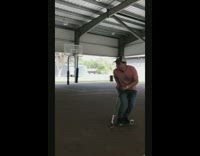 Collab SendItSociety - Pink shirt guy green scooter jump fail 