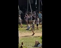 Girl does backflip for video and fails