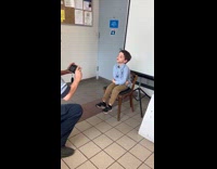 Little boy passport photo poses