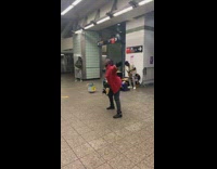 Person dancing to marvin gaye at subway station
