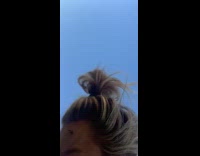 Girl doesnt realize bee is on forehead 