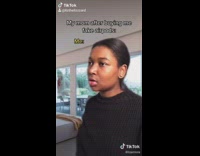 Black sweater girl fake airpods mom 