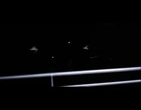 Seagulls flying alongside the ferry