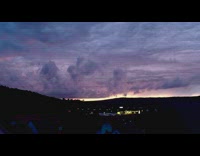 Time-lapse of sunset in Germany with orange and purple 