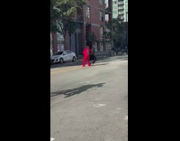 Men in Bicycle Turns Away from Filmer