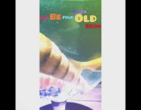 Collab Animalig - Fish turning four years old swims in wine glass with seashell