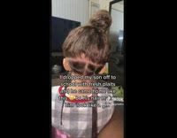 Womans son was given a hair cut by dad 