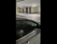 Car door closed with a loud echo at the parking lot