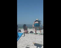 Lady Shakes Butt and Turns to Face Camera