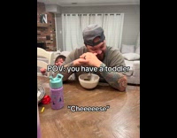 Toddler throwing tantrum randomly says cheese