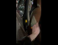 Two guys help push car street night