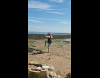 Guy stands on one leg does kick