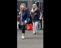 Man play trumpet wear stomp orange buckets
