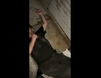 Guy sleeps on sidewalk because his key broke 