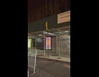 Student walking sign broken  
