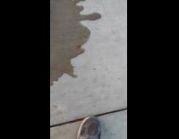 Person dropped styro cup bottom popped out