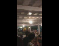 Lightning strikes during party people cheer gazebo 