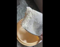 Coffee Creamer stuck and in spikes at a cup