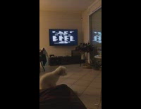 White dog hump pillow on the floor