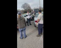 Neighbors yelling at man to get out of their neighborhood
