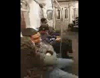 Collab Subway Creatures - guy with purple toothbrush on subway 