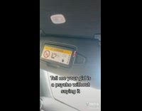 Man Opens Mirror Cover on Front Seat