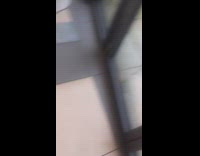 Chairs stacked to each other on top of the table