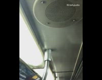 guys play hip hop music and take over pa system on train