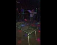 Girl Drops Elbow on Table at Party