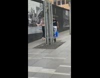 Girl leaves baby in stroller for photoshoot 