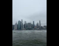 Red car jet ski East River