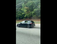 Kermit the frog peeking out from car window 