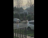 Woman white pants dance tiktok white car part 2