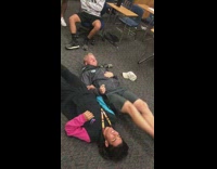 Collab BitchMP - Two guys arm wrestle with leg falls off table