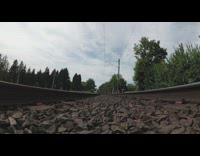 Train pass over GoPro on railway tracks