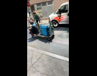 Collab Subway Creatures - Amazon guy ride cart with blue box